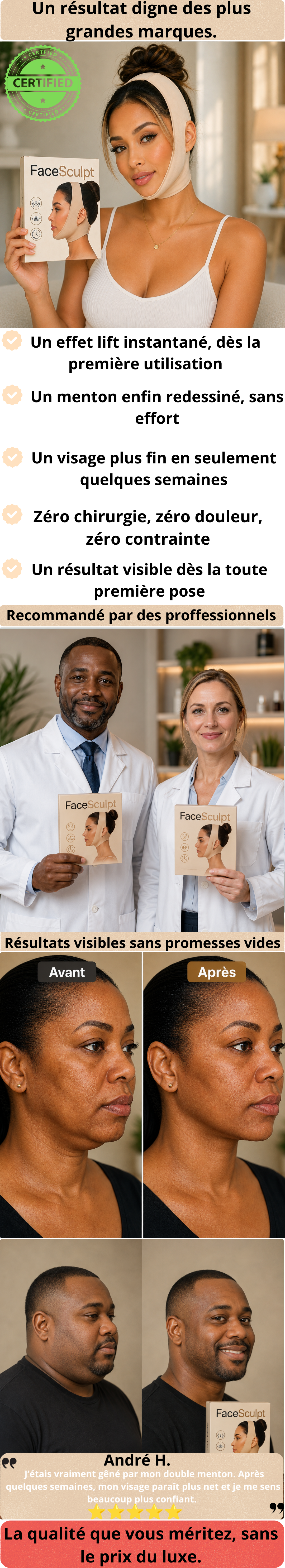 🌟 Bandeau Sculptant Visage — Redessinez vos Contours
